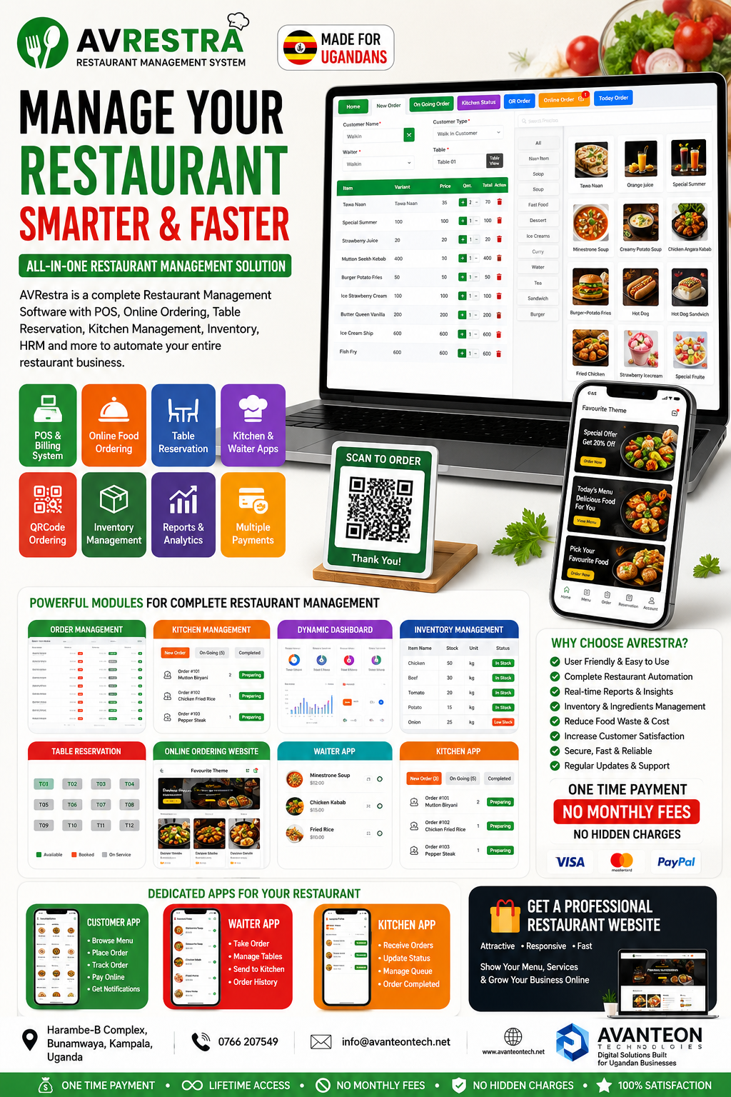 AVRestra Restaurant Management System for Restaurants, Cafés and Hotels in Uganda